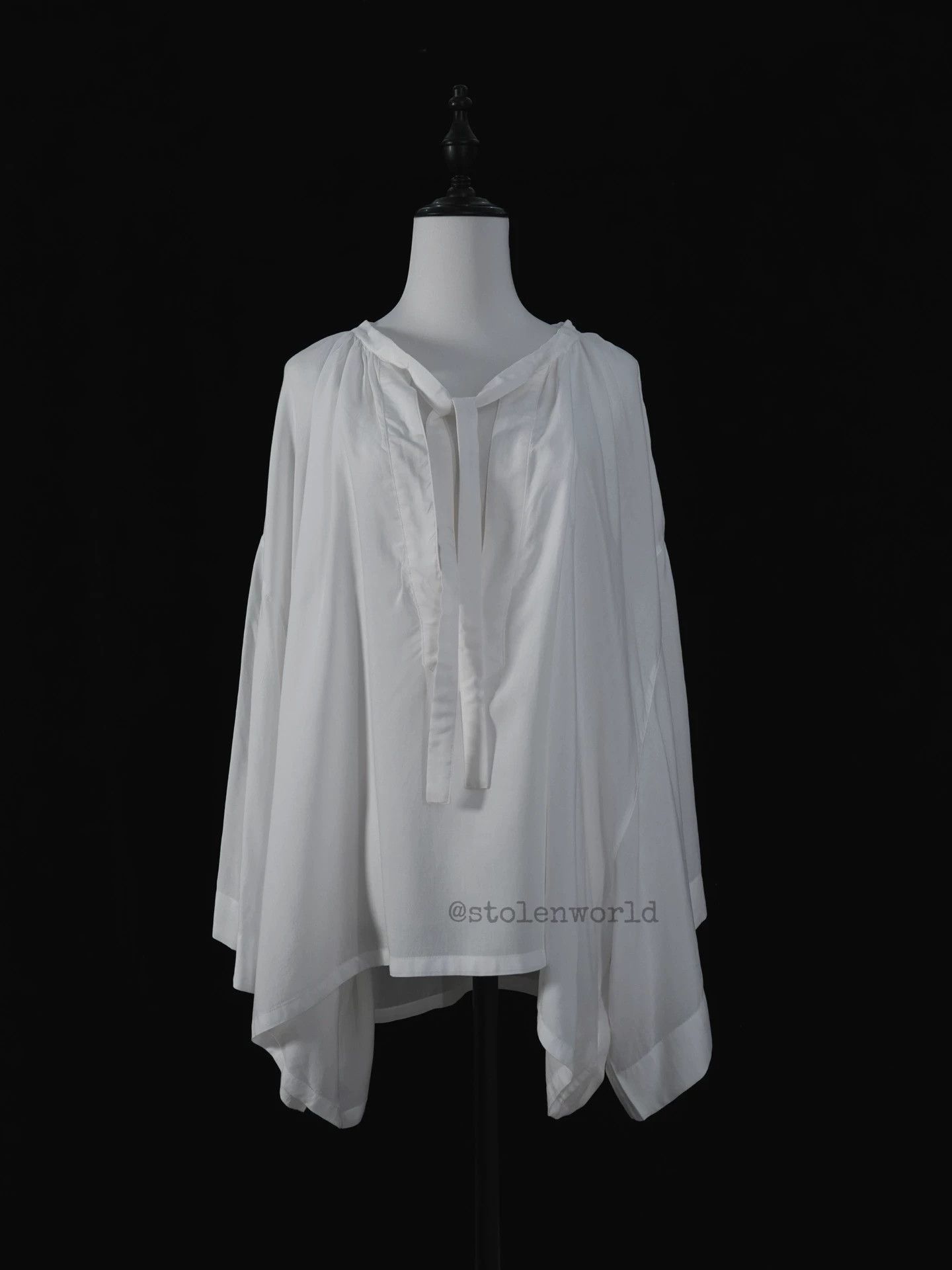 Yohji Yamamoto limi feu women's silk kimono sleeve oversized shirt Size S / US 4 / IT 40 - 5 Thumbnail