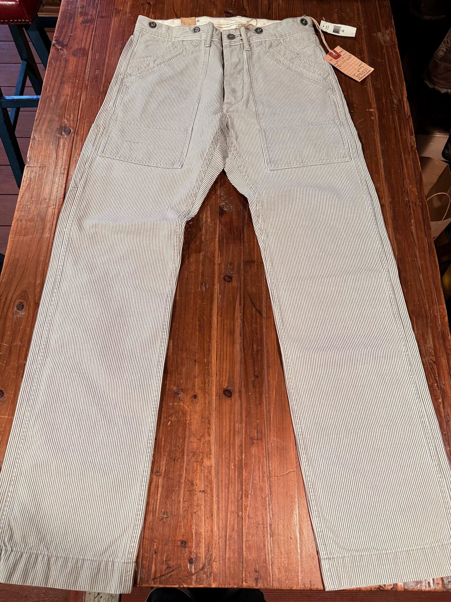 RRL Ralph Lauren RRL Striped Cargo Pants 29×32 Size US 29 - 1 Thumbnail
