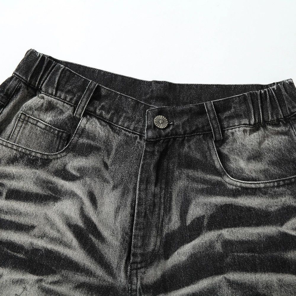 Jean Men's distressed washed wide-leg casual gradient jeans Size US 32 / EU 48 - 3 Thumbnail