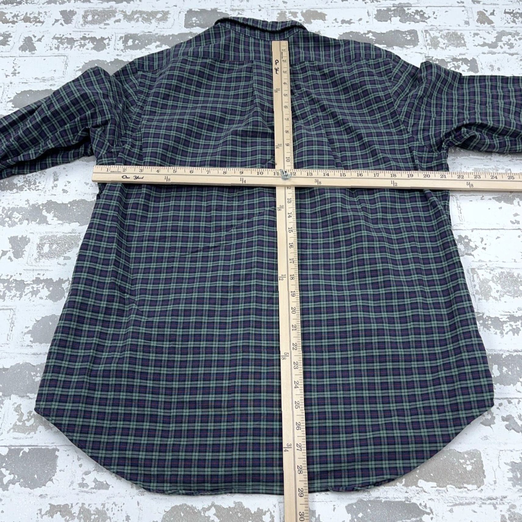 Ralph Lauren VINTAGE Ralph Lauren Shirt Men Large Blue Red Button Up Oxford Cloth Tartan Plaid OCBD - 90s Inspired, Preppy Mens Clothing Size US L / EU 52-54 / 3 - 6 Thumbnail