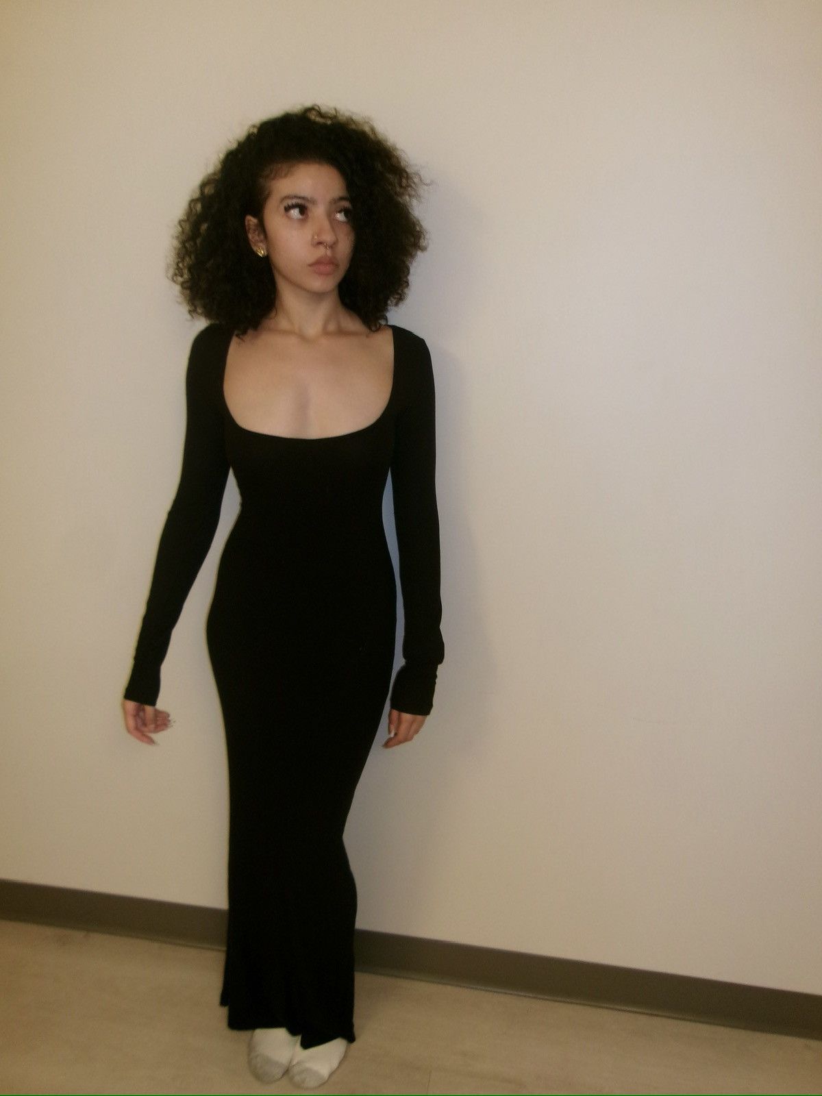 sparkling black dress One-Shoulder Long Black Sequin Prom Gown Black / 2