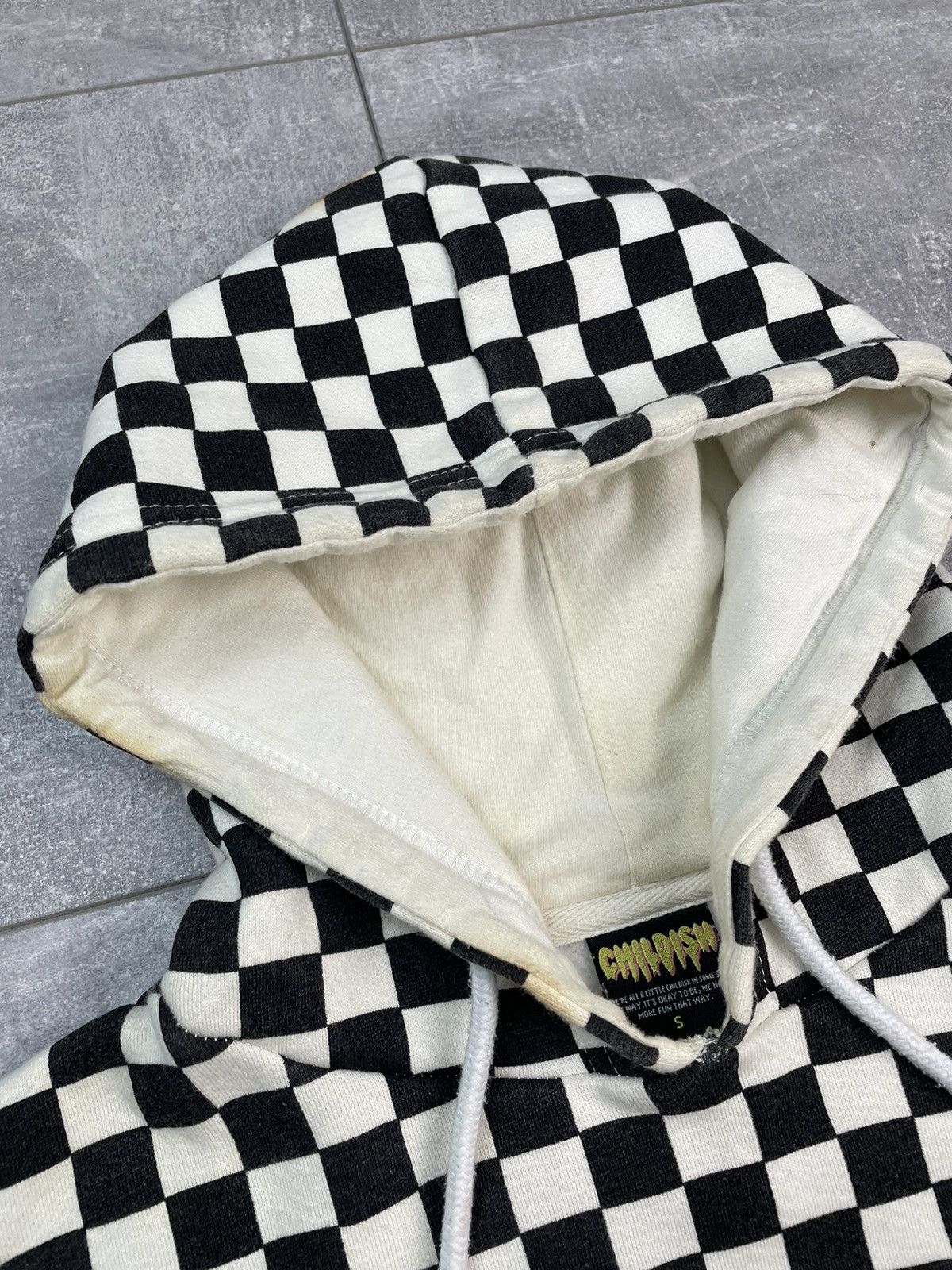 Vintage Childish Checkered Vintage Skate Hoodie Y2K Size US S / EU 44-46 / 1 - 3 Thumbnail