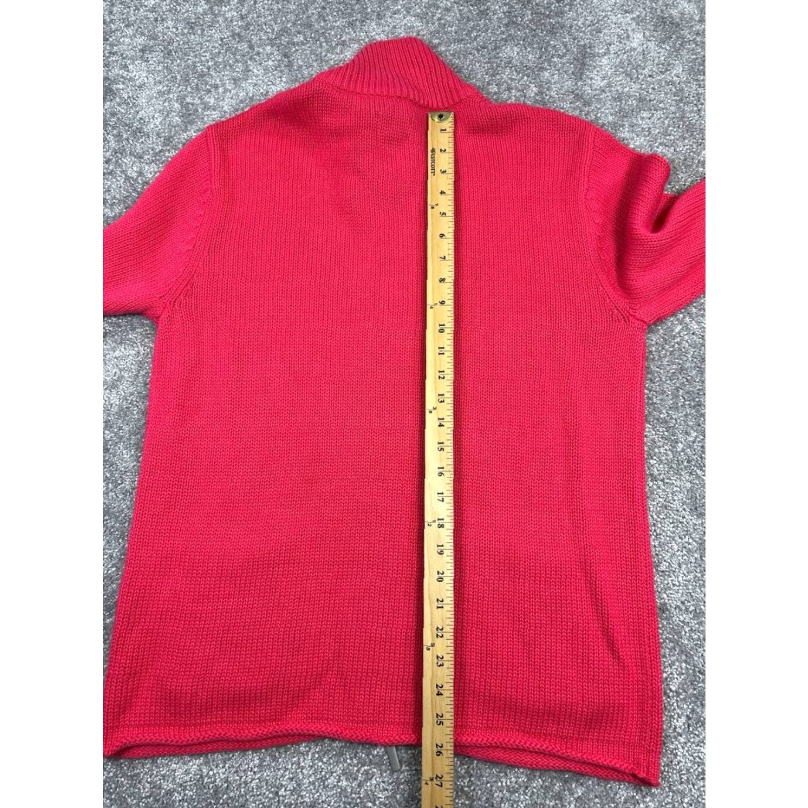 Vintage Chico's Jacket Womens XL Pink Knit Full Zip New Size XL / US 12-14 / IT 48-50 - 7 Thumbnail