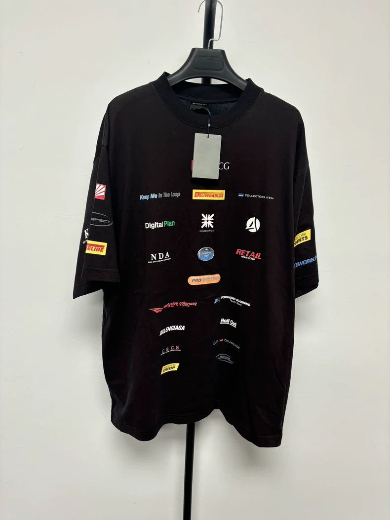 Balenciaga Balenciaga 25ss Racing Logo Short Sleeve Size US M / EU 48-50 / 2 - 1 Thumbnail