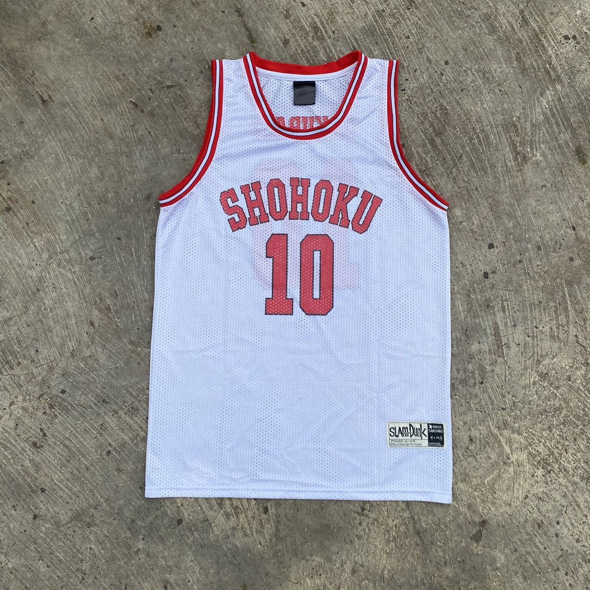 Anime Vintage Slam Dunk Shohoku Anime Manga Jersey Sakuragi No 10 Size US L / EU 52-54 / 3 - 15 Thumbnail
