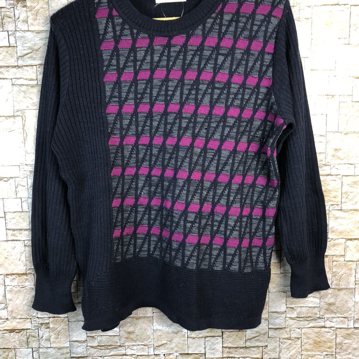 Homespun Knitwear × Japanese Brand Qurante Cingars Dark Blue Knitwear #A658 Size M / US 6-8 / IT 42-44 - 3 Thumbnail