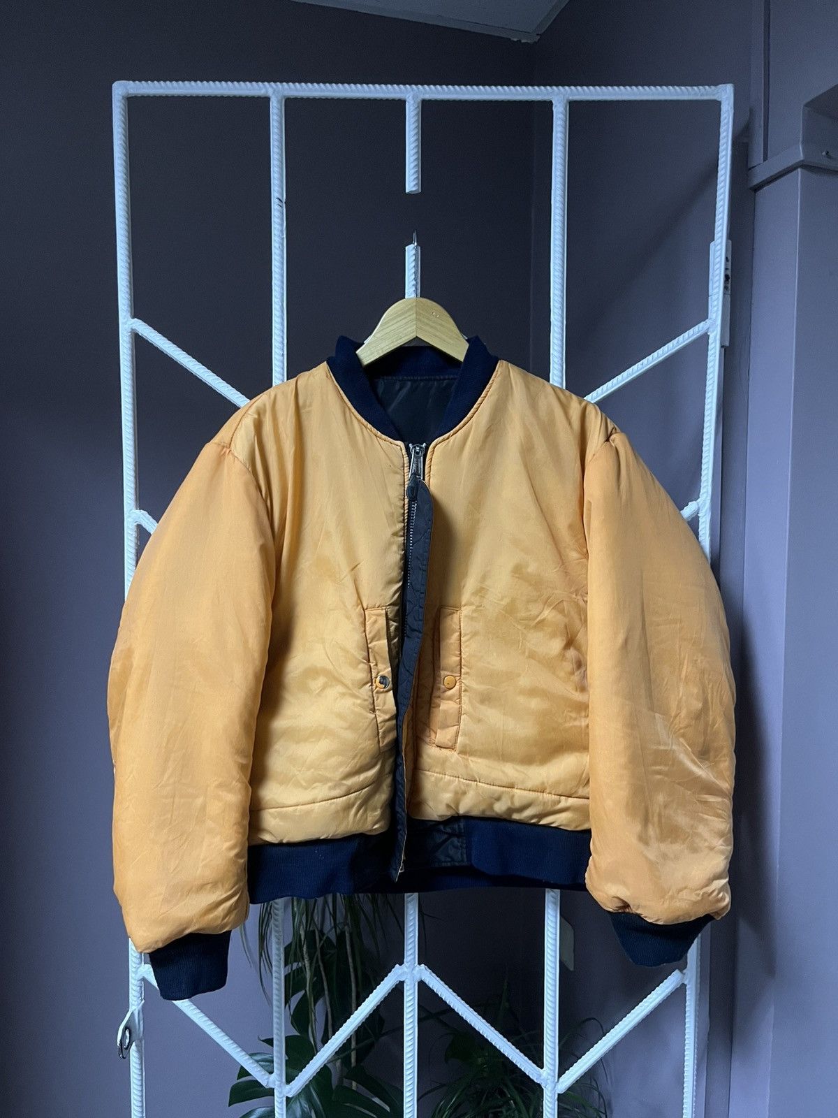 Vintage Vintage MA 1 Bomber Jacket Reversible Military Flyers Nylon Size US M / EU 48-50 / 2 - 9 Thumbnail
