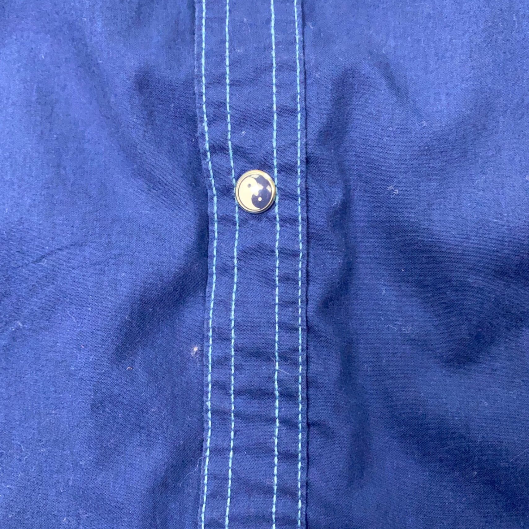 CO Drill Clothing Shirt Medium Blue Button Up Brooklyn NYC Collection Paisley Mens Regular Blue Paisley Classic Button-Up Size US M / EU 48-50 / 2 - 3 Thumbnail