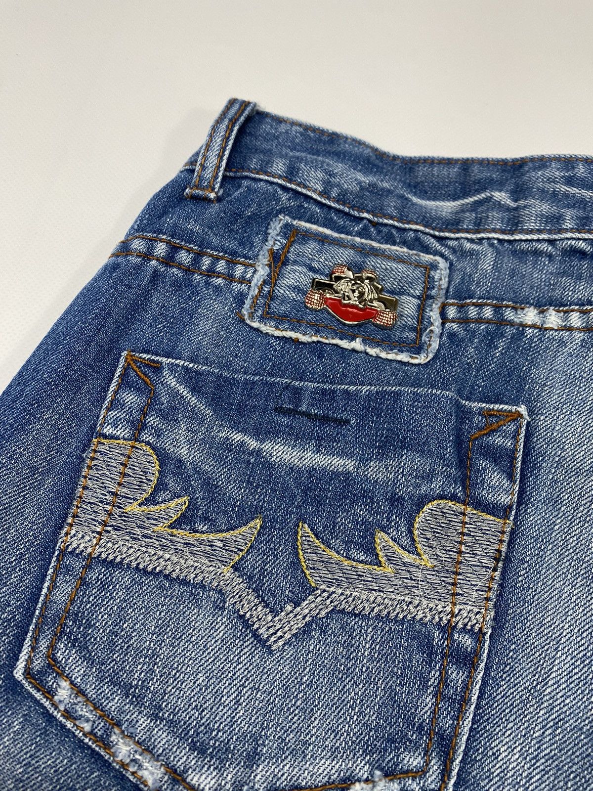 Vintage 🔥LASTDROP🔥 Y2K L Low Rise Starfish Flared Denim Jeans Pants Size 32" / US 10 / IT 46 - 21 Thumbnail