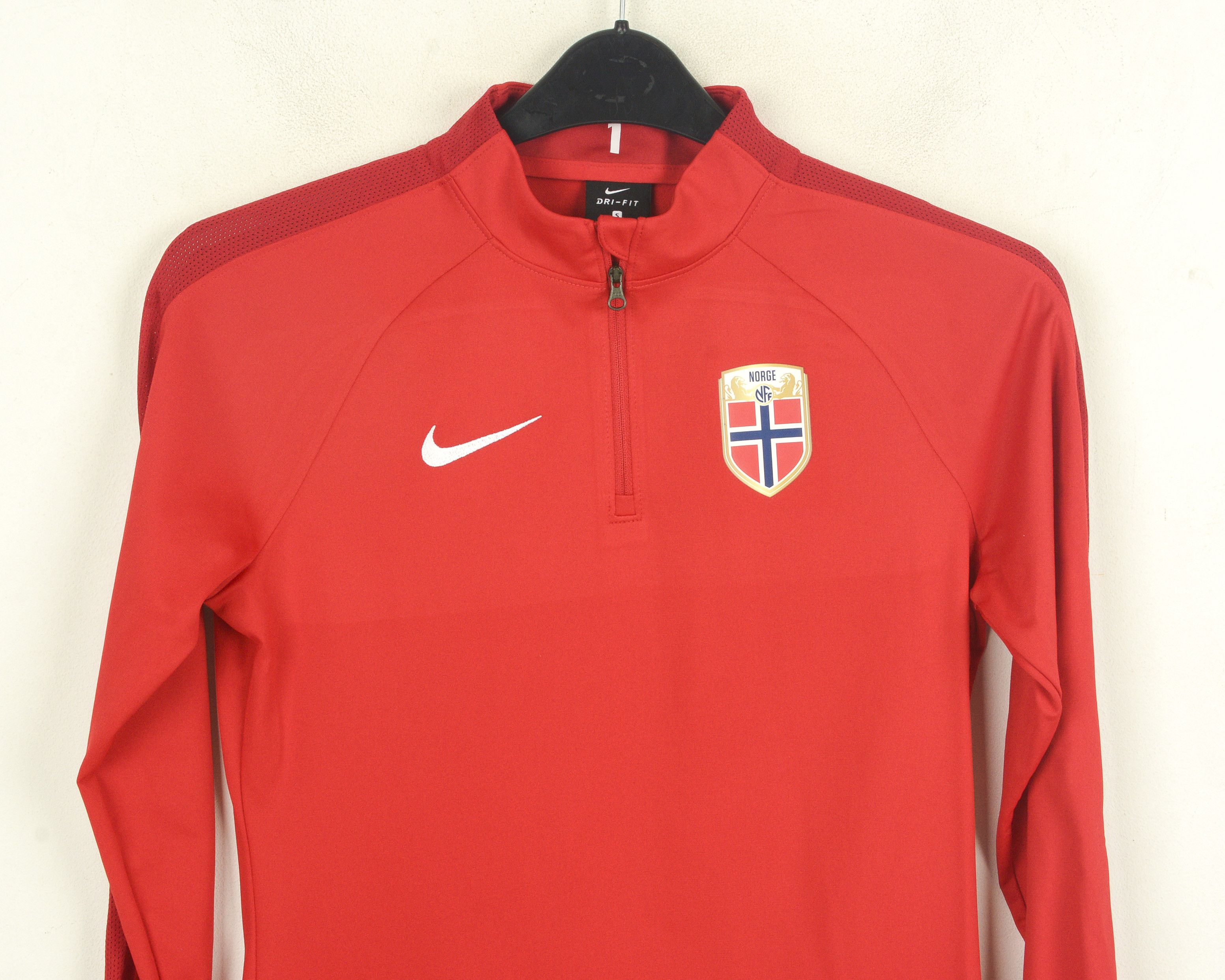 Nike Norway DRI-FIT Men S Soccer Tracksuit Practice Pullover Red Size US S / EU 44-46 / 1 - 2 Thumbnail
