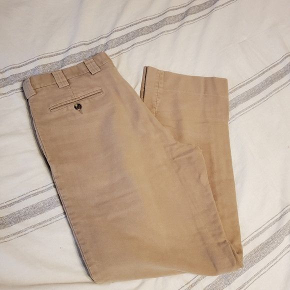 Berle Charleston Khakis Cotton Tan Casual Classic Trousers SZ:36 Size US 36 / EU 52 - 3 Thumbnail