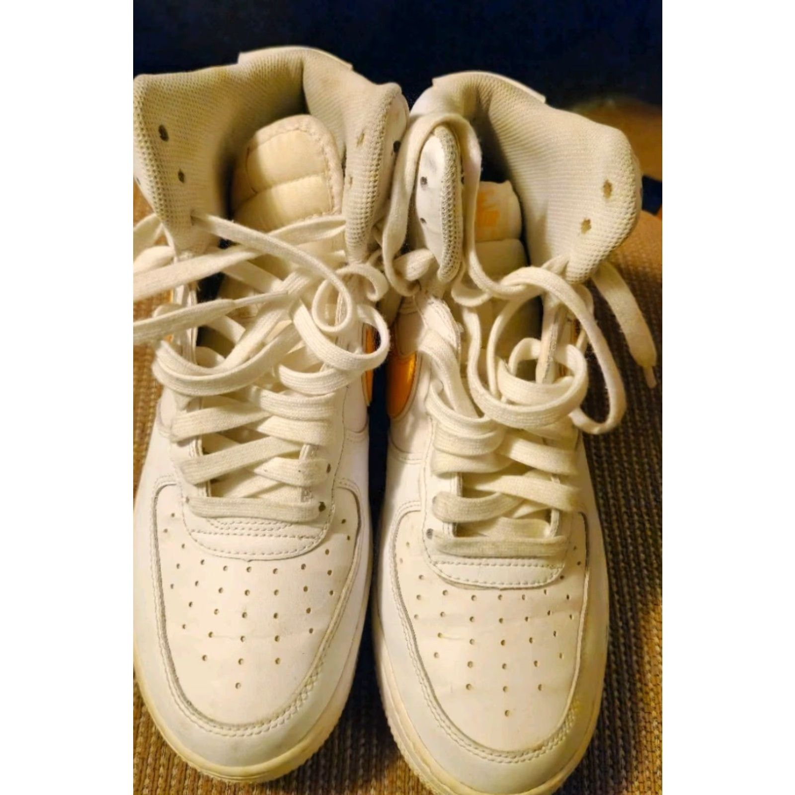 Nike Nike Air Force 1 High '07 White University Gold 2018 Size 8.5 Mens Sneaker US 8.5 EU 46 AT4141-101 Yellow Size US 11 / EU 44 - 3 Thumbnail