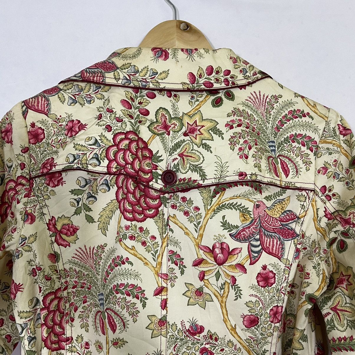 Other VINTAGE CROCODILE LADIES FLORAL BELTED JACKET/COAT Size M / US 6-8 / IT 42-44 - 9 Thumbnail