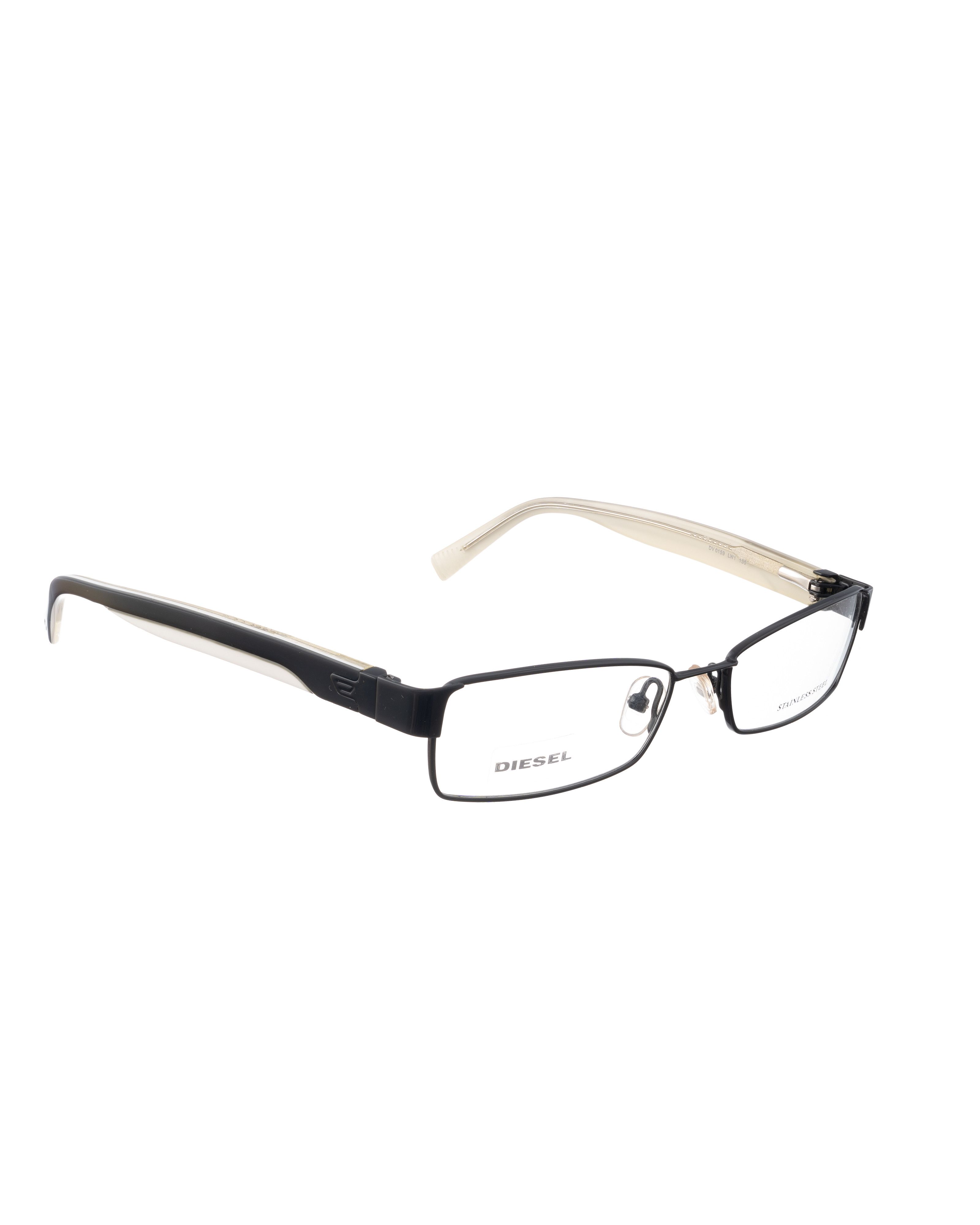 Diesel Diesel 00s Black & White Rectangular Glasses Size ONE SIZE - 1 Thumbnail