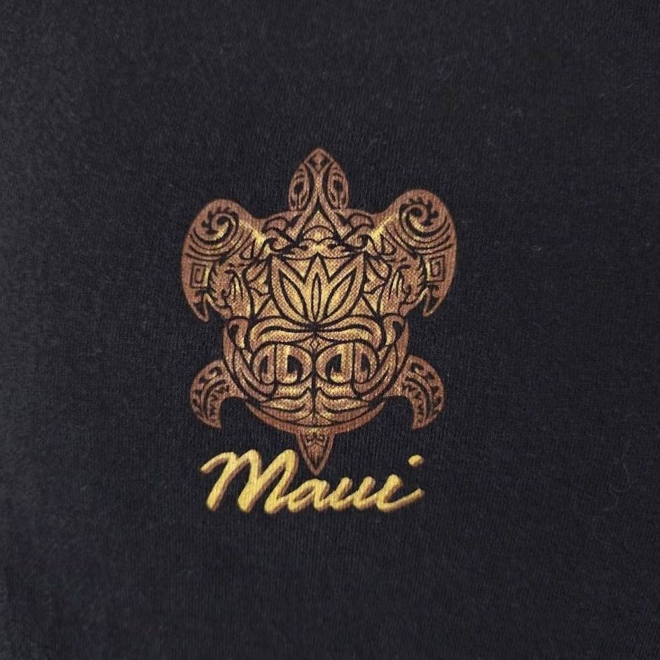 Vintage Maui Sea Turtle T Shirt Mens XL Black Hawaii Tribal Travel Destination Tee Size US XL / EU 56 / 4 - 3 Thumbnail