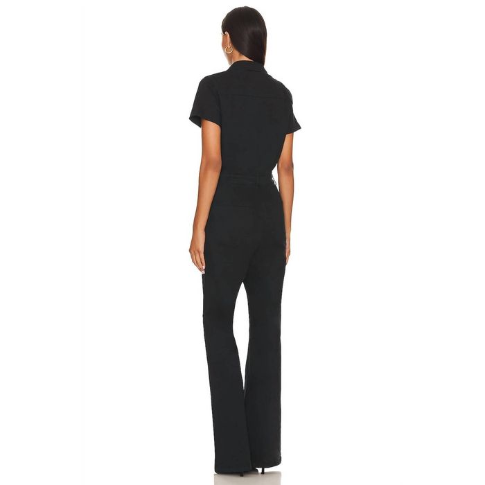 Pistola PISTOLA Martina Short Sleeve Flare Jumpsuit In Black