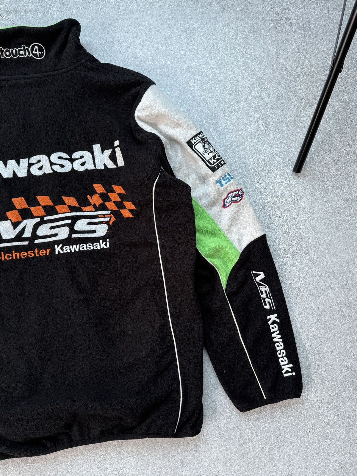 NASCAR KAWASAKI RACING NASCAR MOTO FLEECE MSS RETRO RARE Y2K BLACK Size US S / EU 44-46 / 1 - 11 Thumbnail