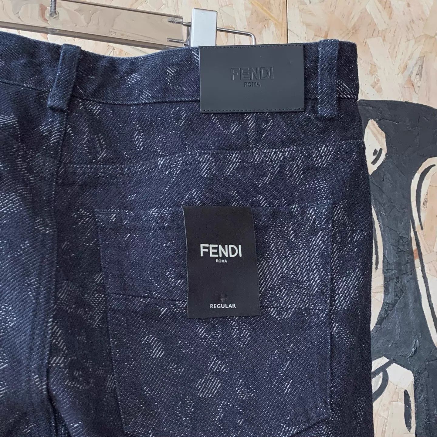 Fendi FENDI 26 H-W Button-Fly All-Over Jacquard Straight Jeans 34 Size US 34 / EU 50 - 7 Thumbnail