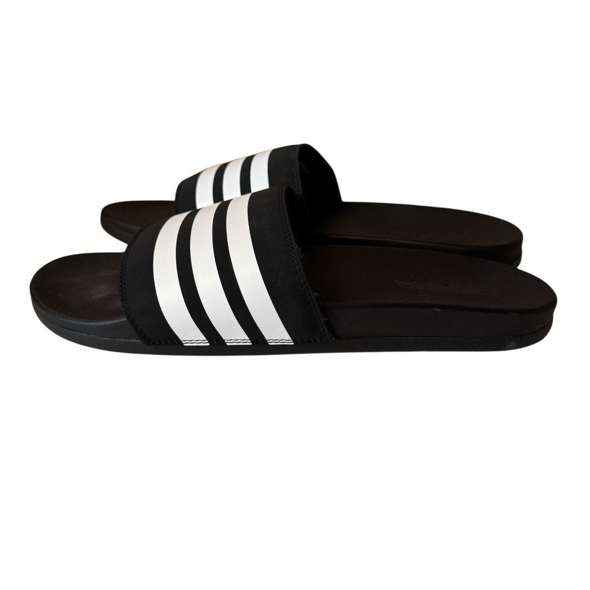 Adidas Adidas NEW Adilette Black & White Comfort Slides Sandals Size US 12 / EU 45 - 5 Thumbnail