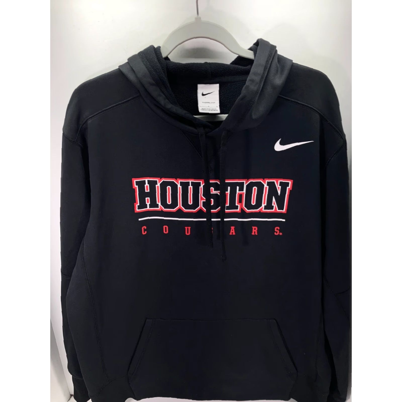 Nike Nike Houston Therma Fit Hooded Sweatshirt Mens L Black Pullover Logo Bedrock? Size US L / EU 52-54 / 3 - 3 Thumbnail