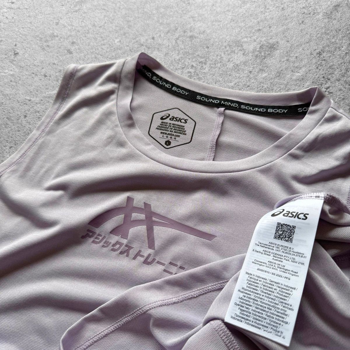 Asics Asics Tiger Womens Light Purple Sleeveless Training Tank Top Size L / US 10 / IT 46 - 5 Thumbnail