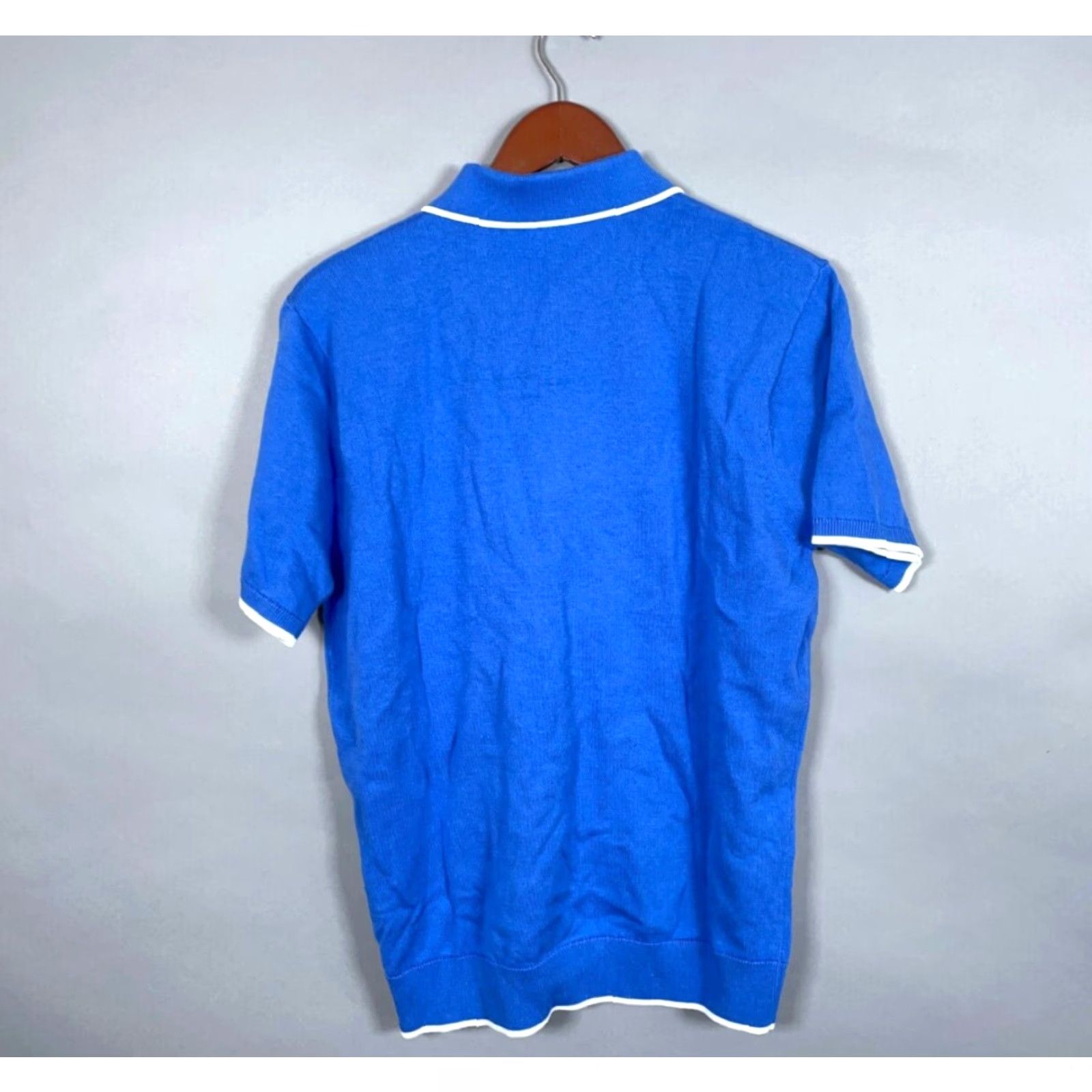 Gabicci VINTAGE Giabicci Polo Shirt Men Large Blue White Bucket Hat Embroidery Casual Knit 90s Retro Size US L / EU 52-54 / 3 - 3 Thumbnail