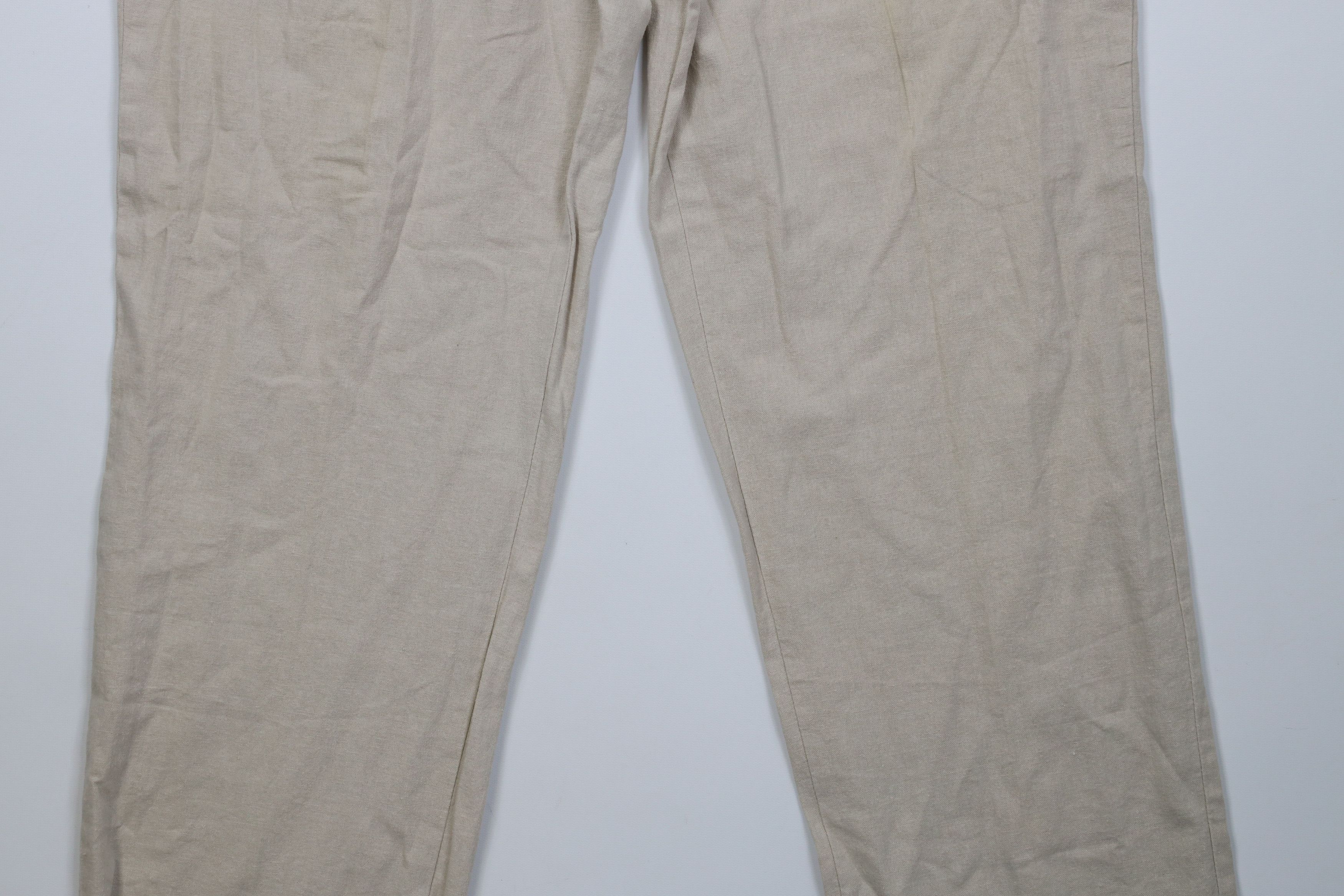 Vintage Vintage 90s Y2K Streetwear Linen Wide Leg Chino Pants Size US 38 / EU 54 - 4 Thumbnail