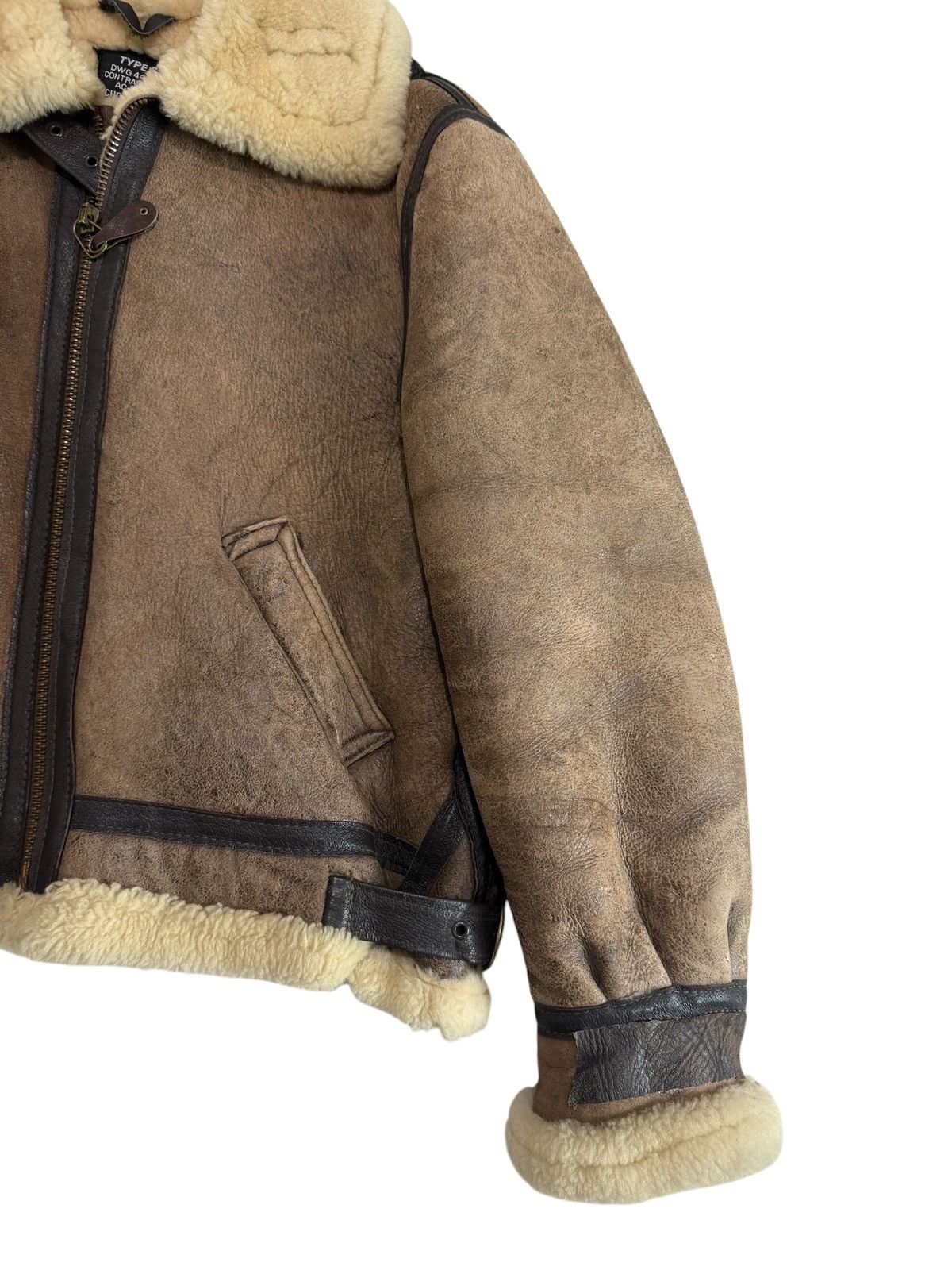 Schott SCHOTT BROS INC B3 TYPE JACKET SHEARLING SHEEP SKIN SIZE 44 Size US M / EU 48-50 / 2 - 2 Thumbnail