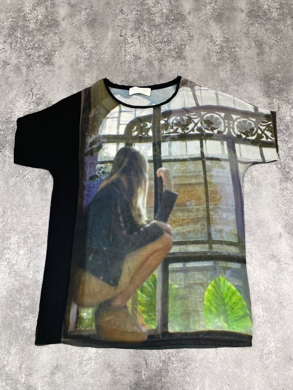 Jean Paul Gaultier Women T-Shirt Graphic Black Size M