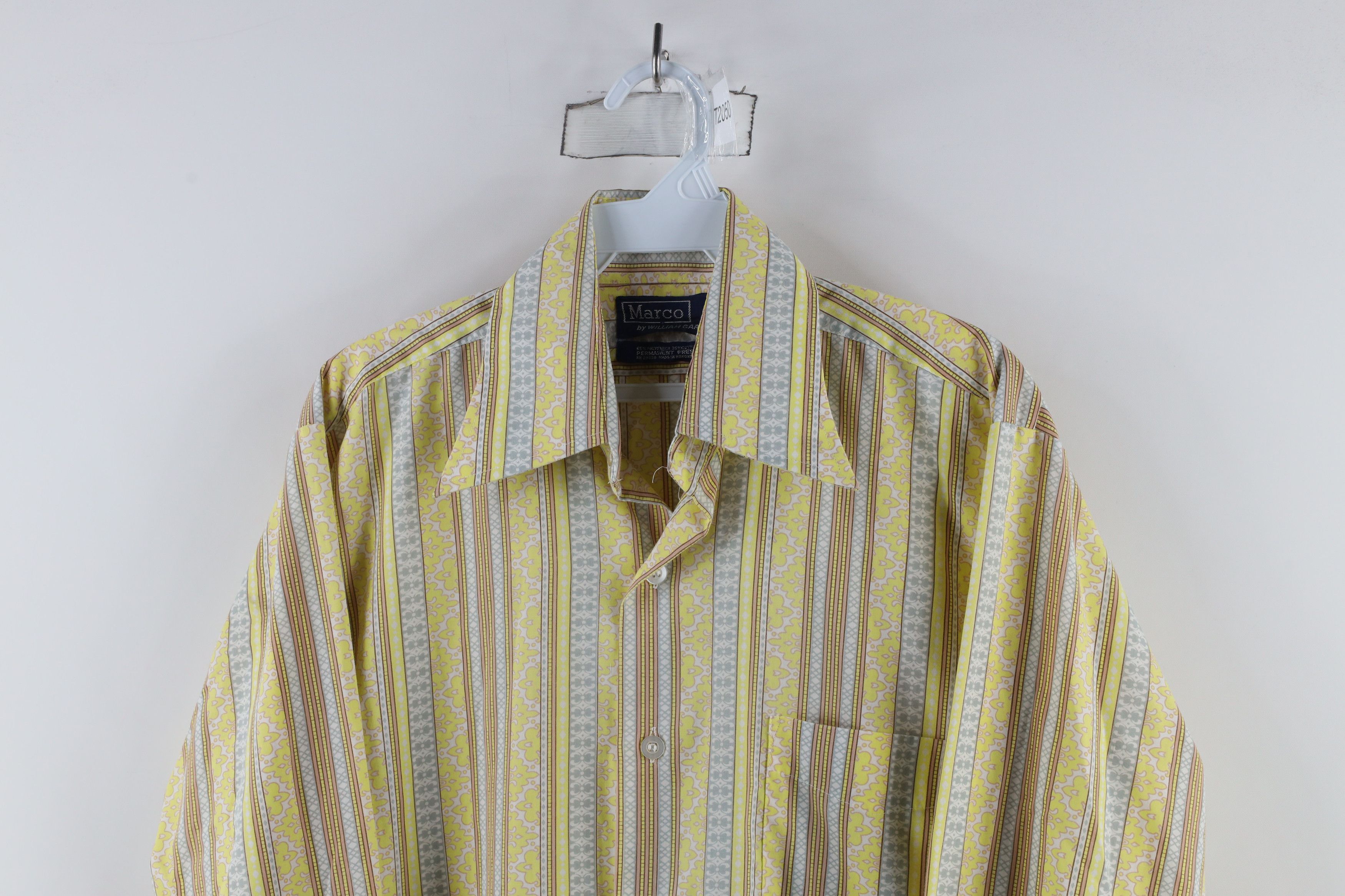Vintage Vintage 70s Streetwear Geometric Collared Button Shirt Size US L / EU 52-54 / 3 - 2 Thumbnail