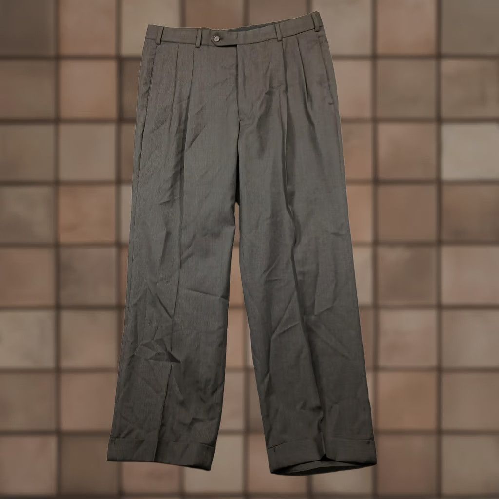 Brooks Brothers Brooks Brothers Suit Pants Mens 35 Gray Wool Pleated Dress Trousers Made USA Size 34R - 1 Thumbnail