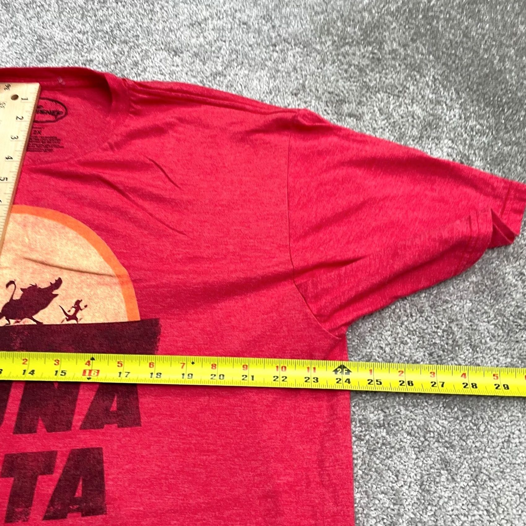 Disney Disney Lion King Hakuna Matata T-Shirt Women 2X Red Crew Neck Graphic Casual Tee Size XXL / US 16-18 / IT 52-54 - 7 Thumbnail