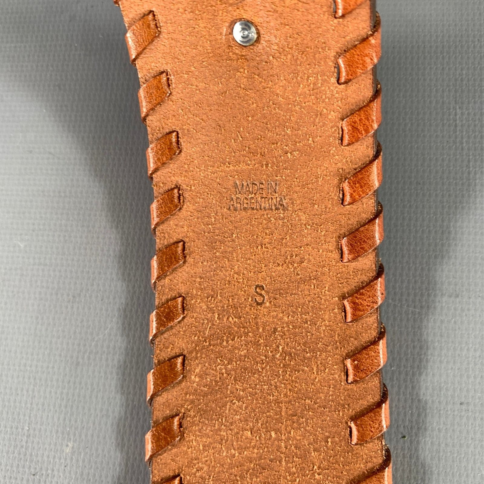 Ralph Lauren LAUREN by RALPH LAUREN Size S Tan Woven Leather Belt Size 32 - 6 Thumbnail