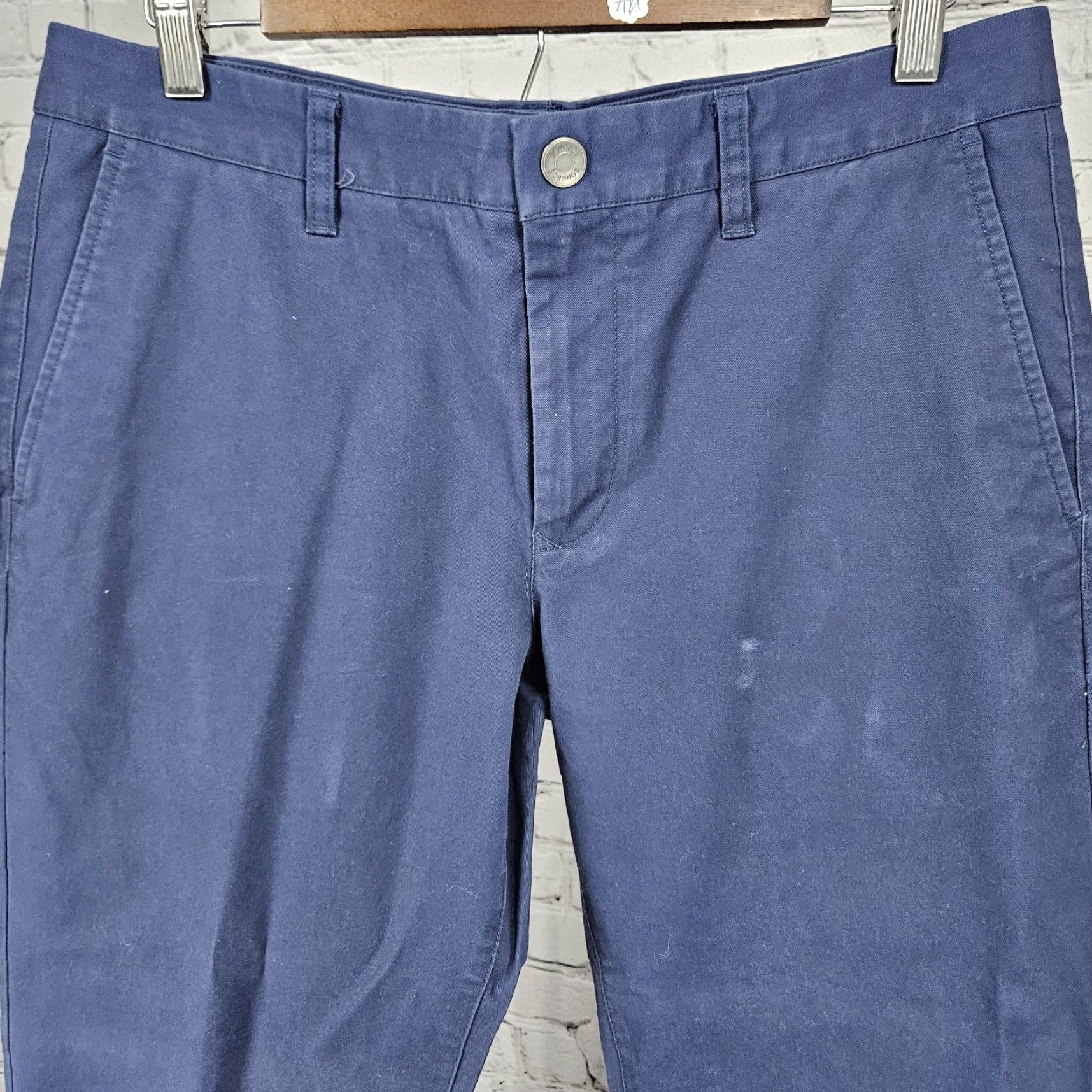 Bonobos Bonobos Navy Slim Cotton Blend Straight Leg Flat Front Chino Pants 33x32 Mens Pants Slim Navy Bonobos Straight Leg Chino Comfortable Flat Front 33 32 Size US 33 - 6 Thumbnail