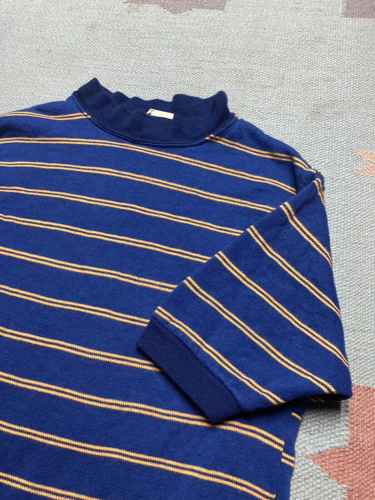 Vintage VTG 60s crewneck sweatshirt acrylic striped soft comfy large Size US L / EU 52-54 / 3 - 3 Thumbnail