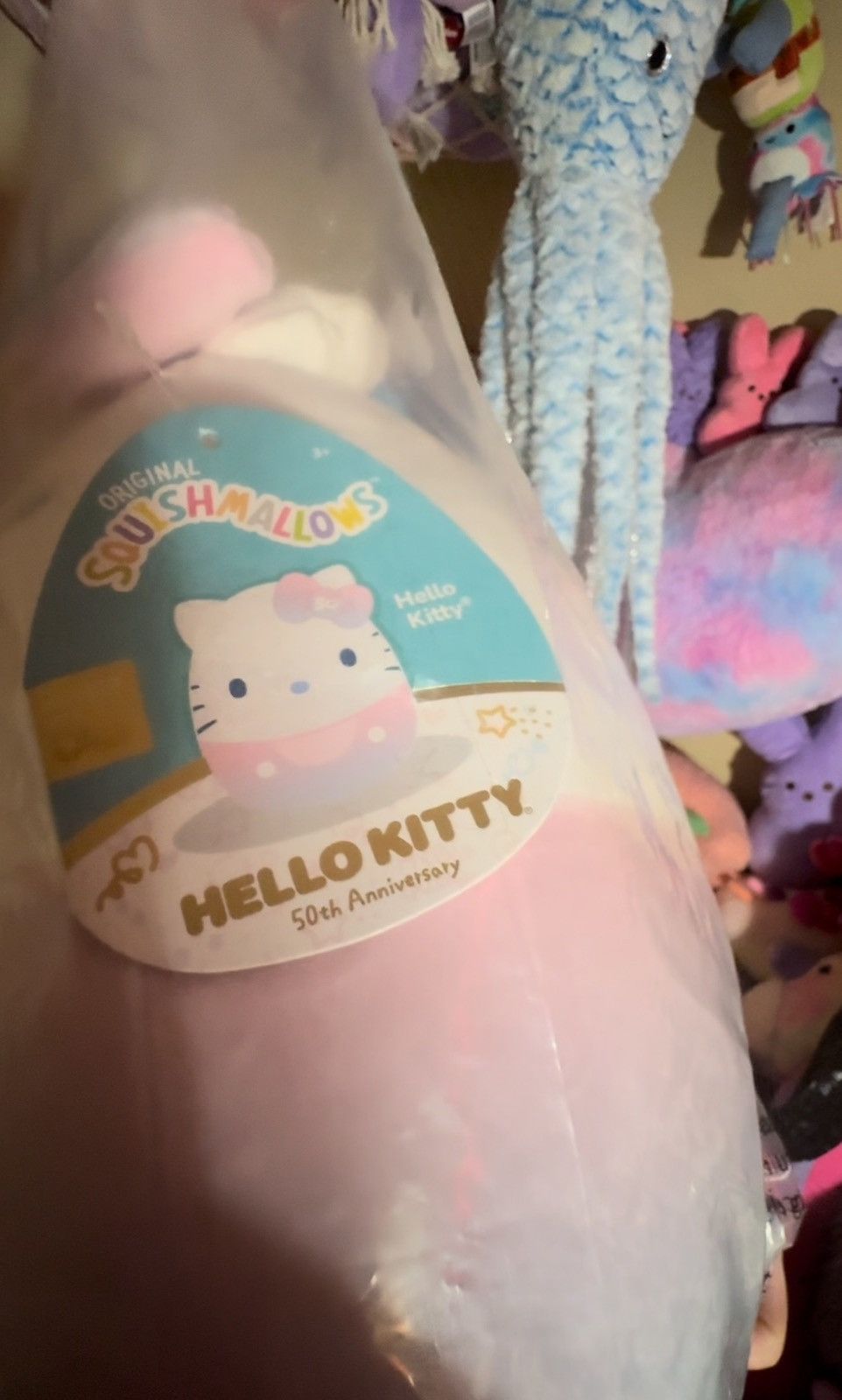 Anime Squishmallow Hello Kitty 50th anniversary sparkle gradient Size ONE SIZE - 7 Thumbnail