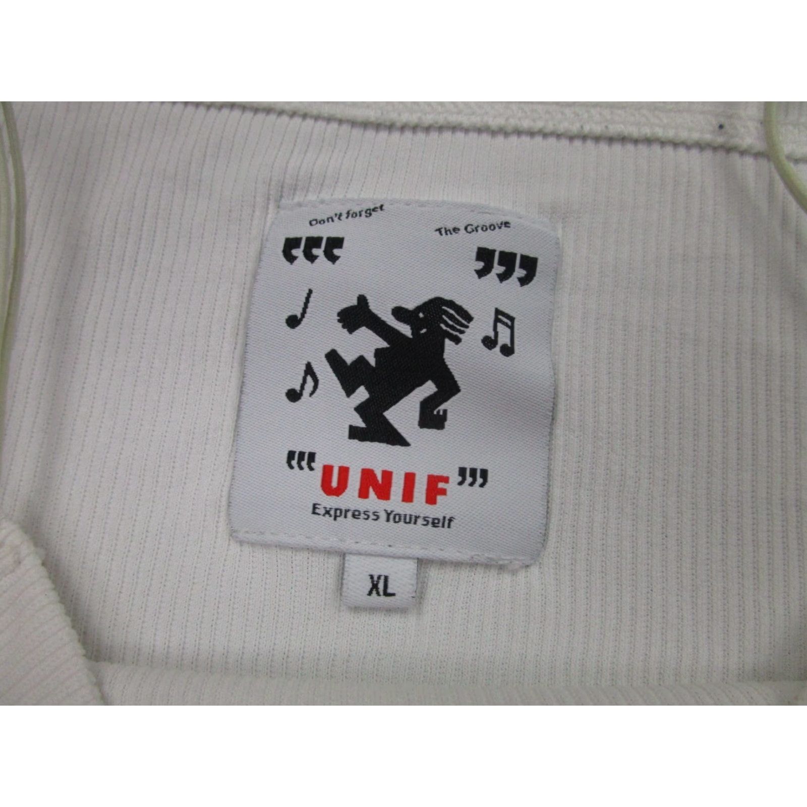 UNIF UNIF Camisole Tank Top Womens XL White Ribbed y2k Square boxy Skater Raver Punk Shirt Womens XL White Camisole Tank UNIF Size XL / US 12-14 / IT 48-50 - 4 Thumbnail
