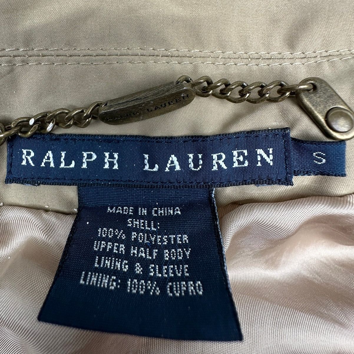 Ralph Lauren Ralph Lauren Beige Windbreaker Coat Womens Small Khaki Size S / US 4 / IT 40 - 3 Thumbnail