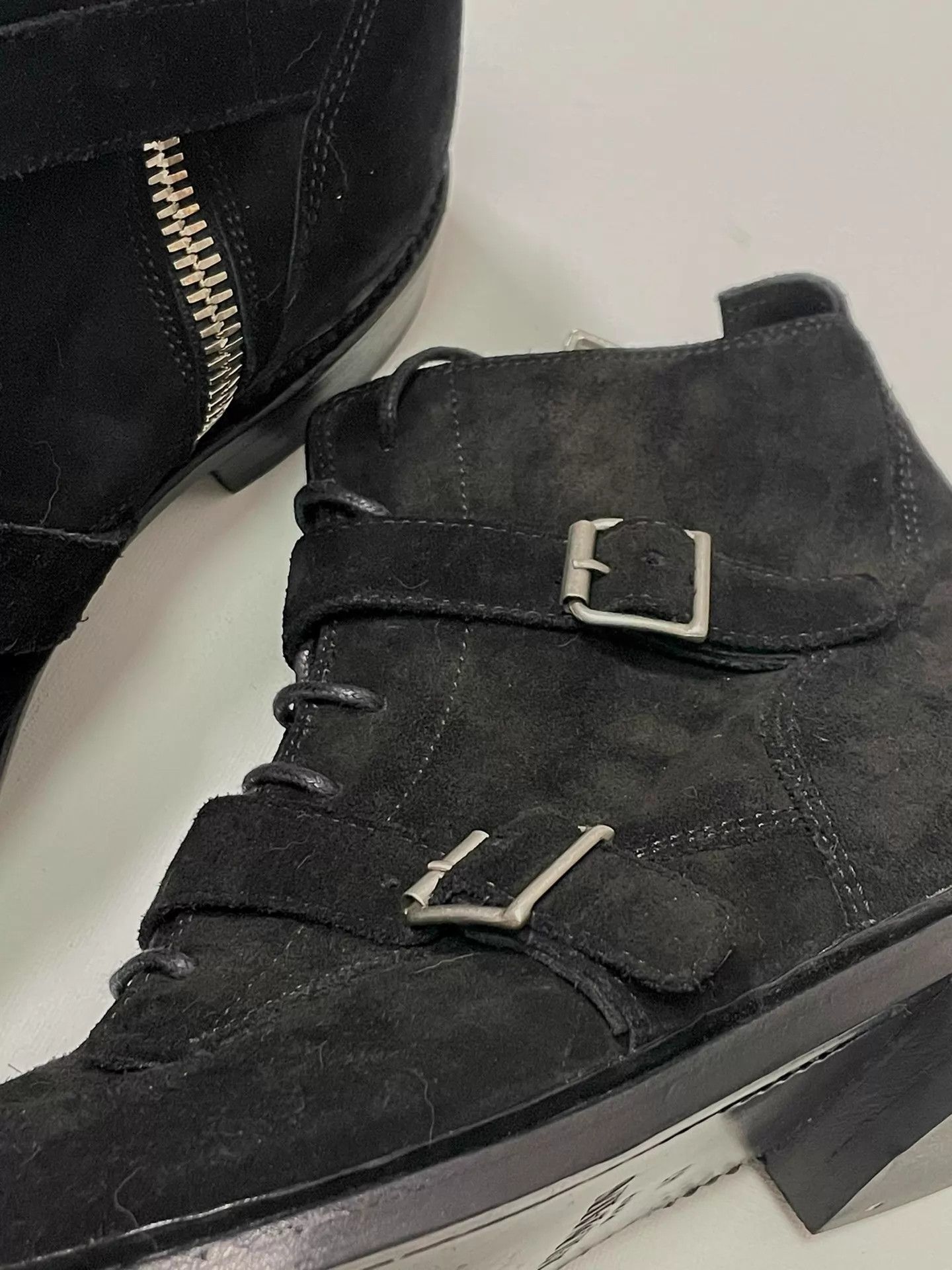 Balmain Balmain Suede Buckle Combat Boots w/ Lampo Zipper 42 Size US 9 / EU 42 - 2 Thumbnail
