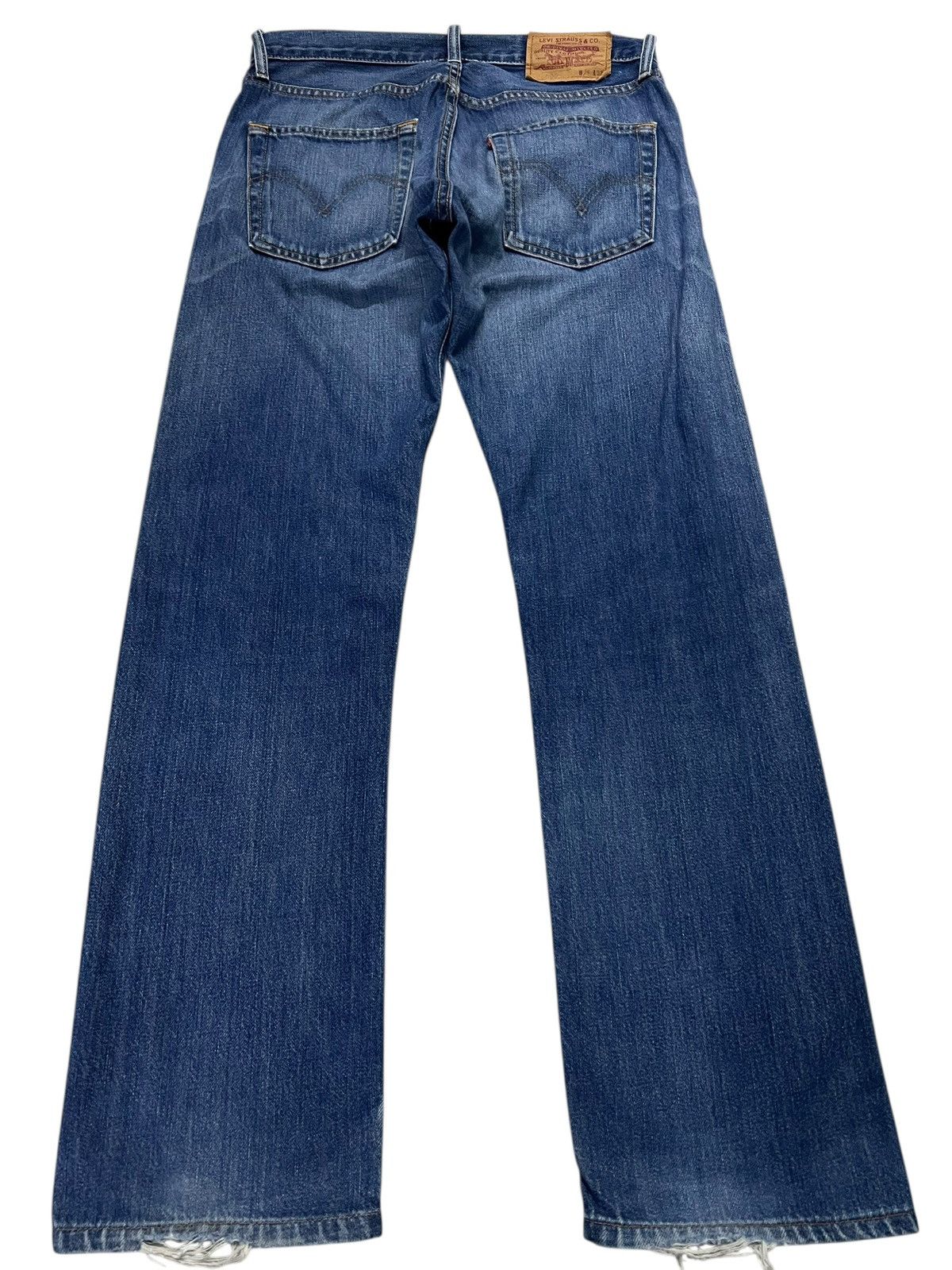 Jean × Levi's × Vintage Vintage Levis 505 Distressed Faded Jean Size US 29 - 2 Thumbnail