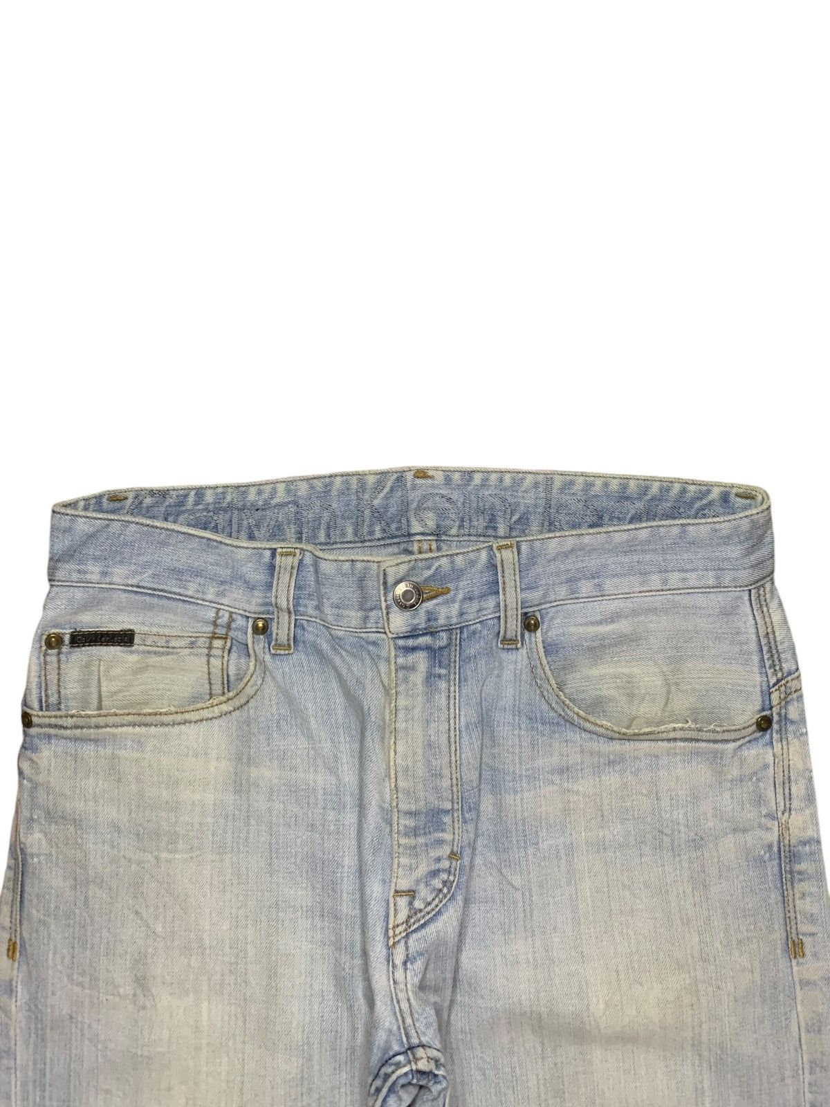 Calvin Klein SALES🔥Vintage Calvin Klein Light Wash Distress Loose Jeans Size US 31 - 4 Thumbnail