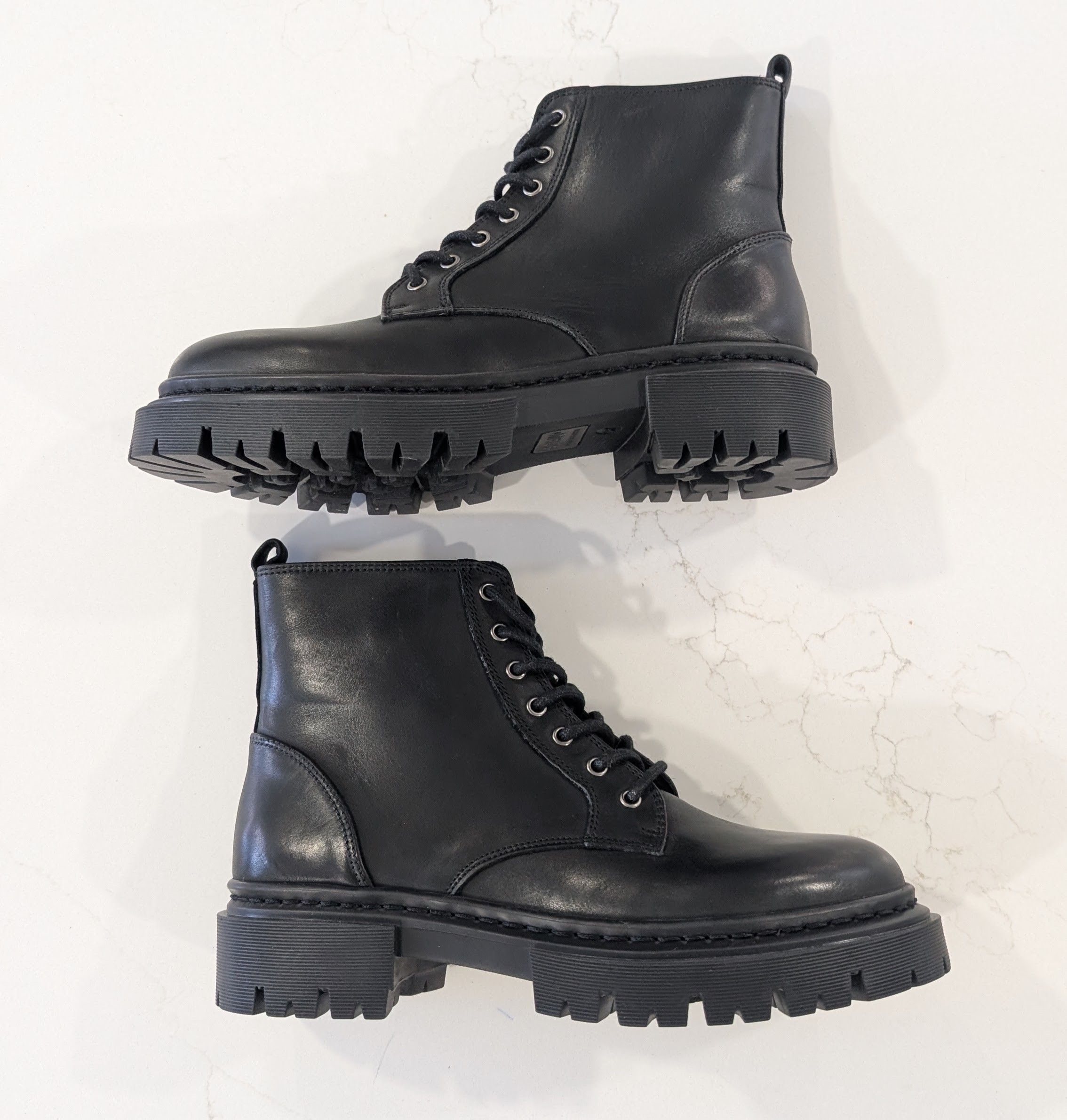 Staud STAUD Henry Combat Boots Black Nappa Leather Size 7 Size US 7 / IT 37 - 1 Thumbnail