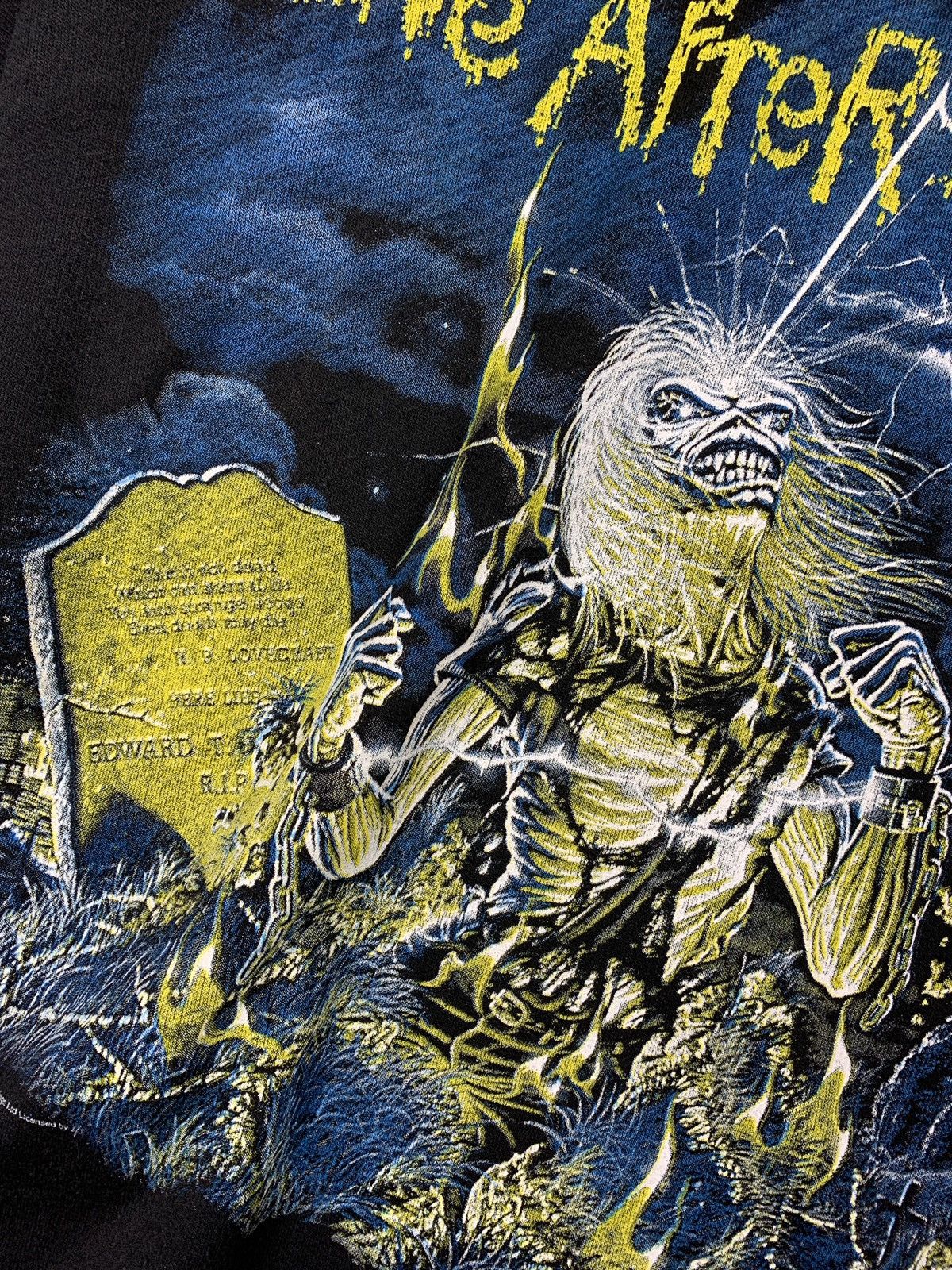 Band Tees Vintage Iron Maiden Rock Band Hoodie Live After Death 1985 Size US XL / EU 56 / 4 - 8 Thumbnail