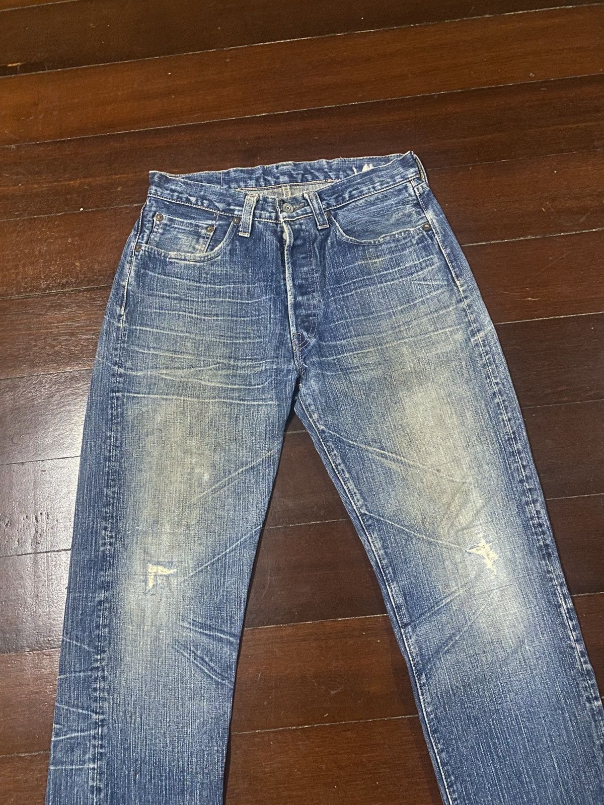 Sugar Cane Rare vintage SUGAR CANE OKINAWA JEAN distressed rework boro Size US 31 - 5 Thumbnail