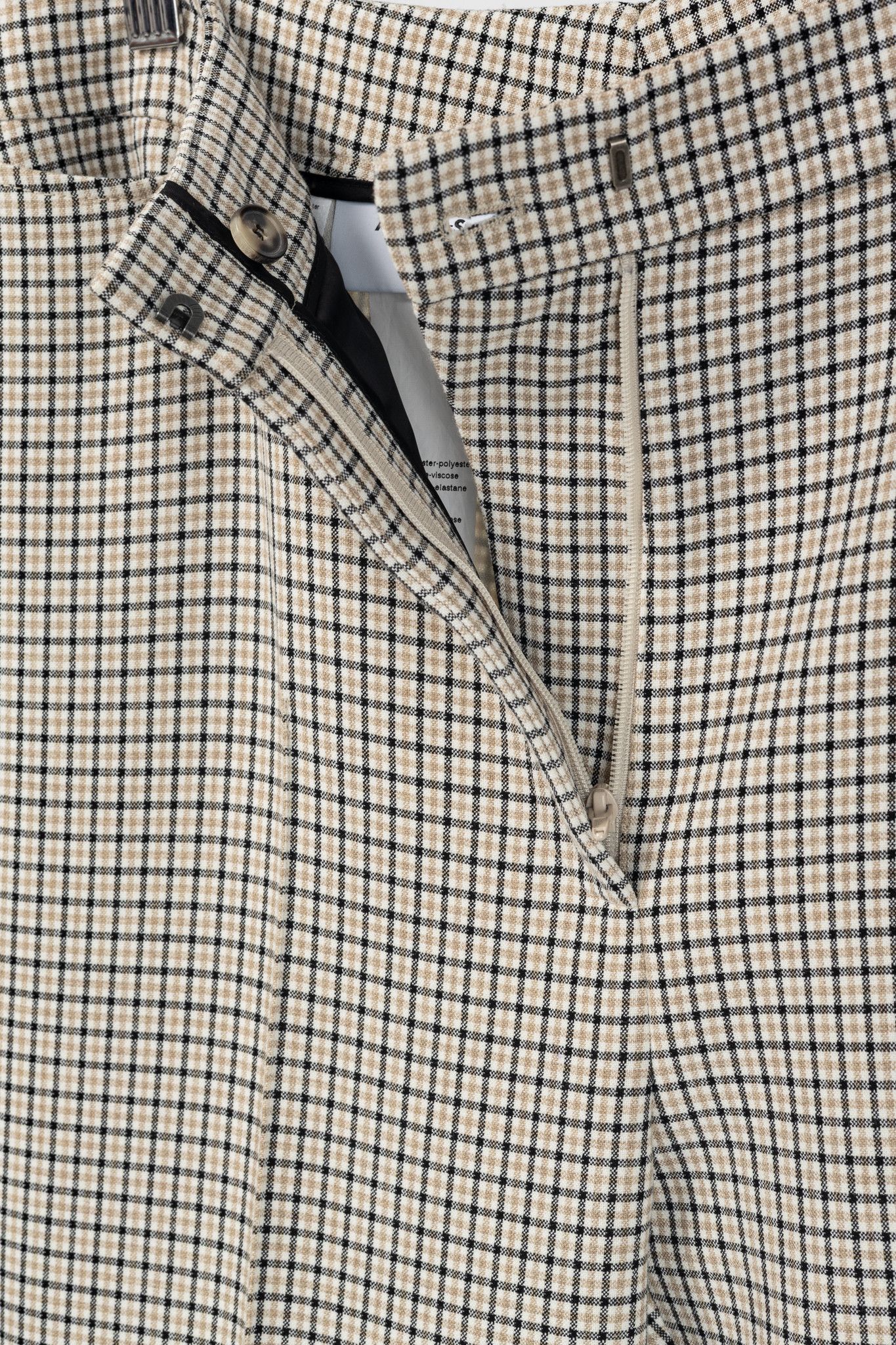 Akris Akris Punto Beige Plaid Bootcut Trousers Size 30" / US 8 / IT 44 - 7 Thumbnail