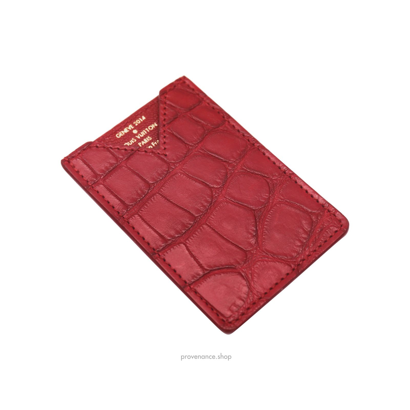 Louis Vuitton 🔴 Louis Vuitton Genève Card Wallet - Red Alligator Leather Size ONE SIZE - 5 Thumbnail