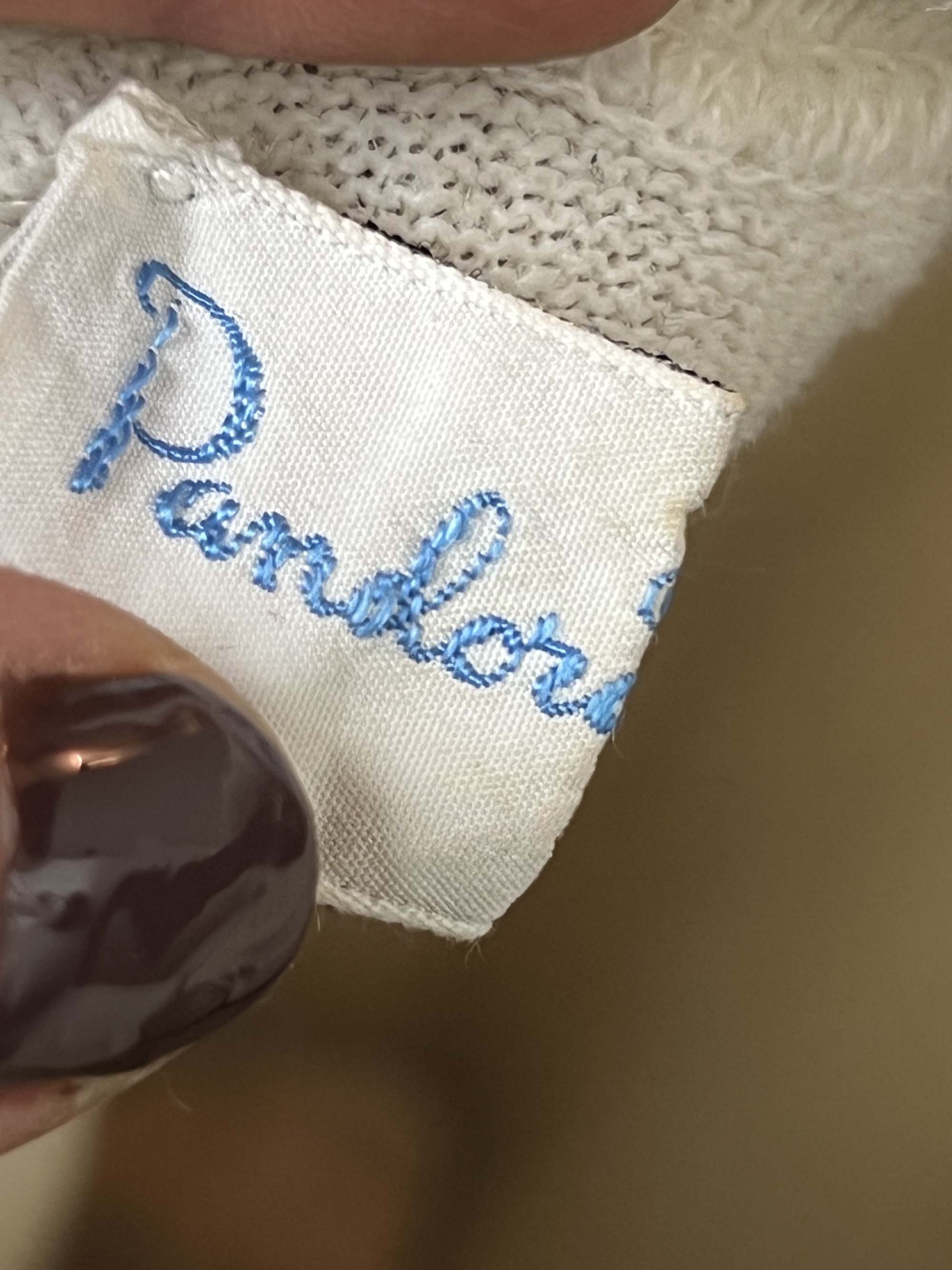 pandora Vintage 1960's Pandora Creamy Off White Mock-Neck Sweater Size M / US 6-8 / IT 42-44 - 8 Thumbnail