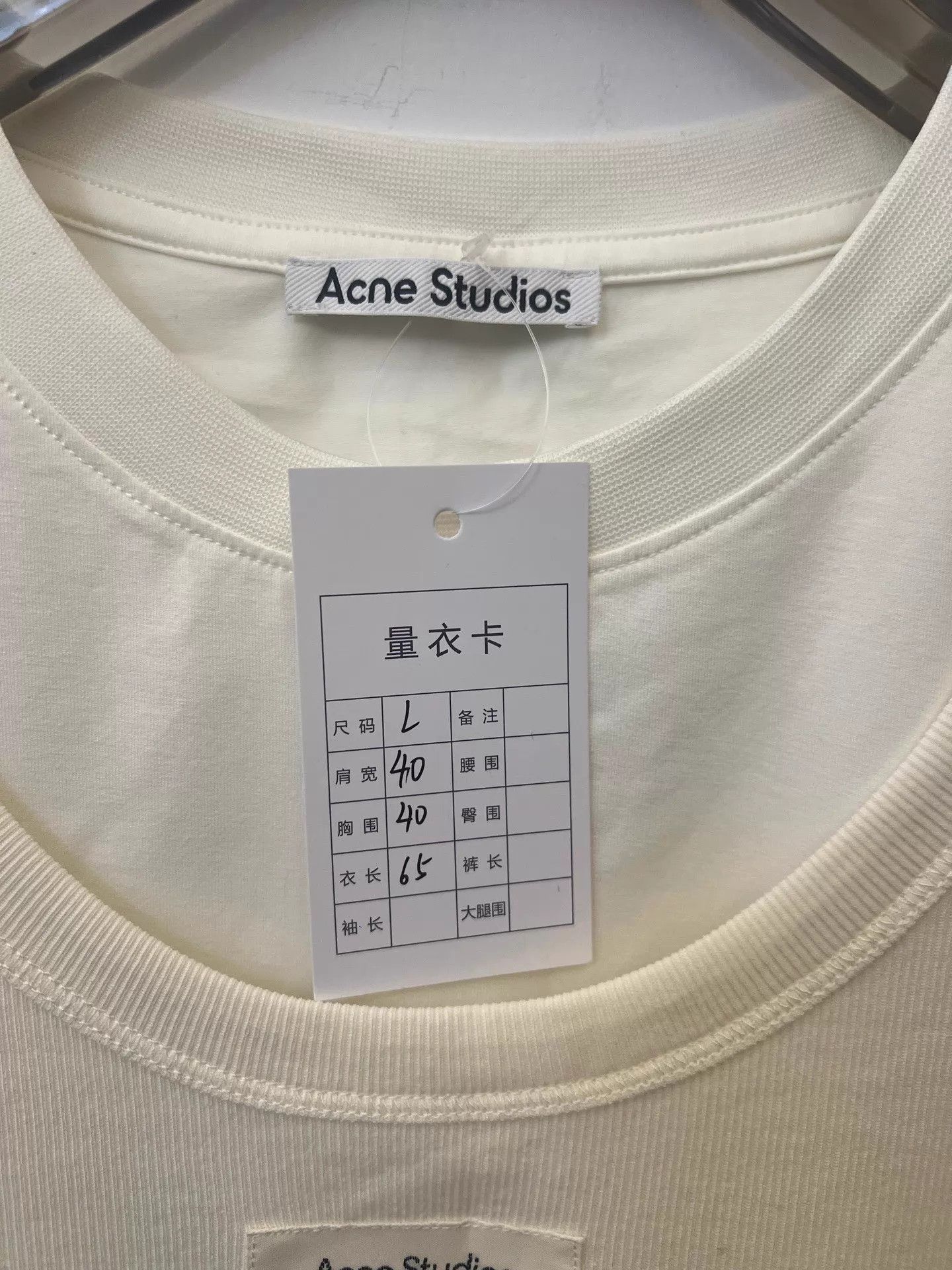 Acne Studios Acne logo print two - tone short tee women's white L Size L / US 10 / IT 46 - 5 Thumbnail