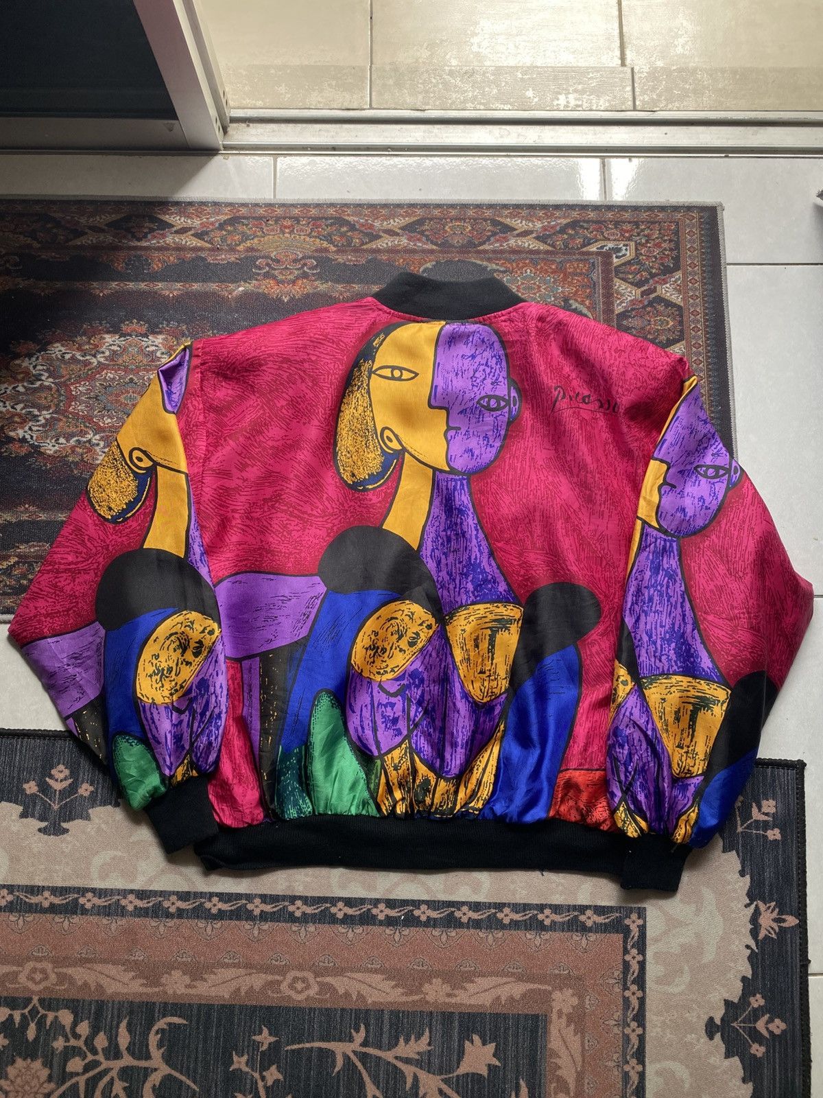 Designer × Vintage Vintage Piccaso 90s Silk Jacket Size US L / EU 52-54 / 3 - 2 Thumbnail
