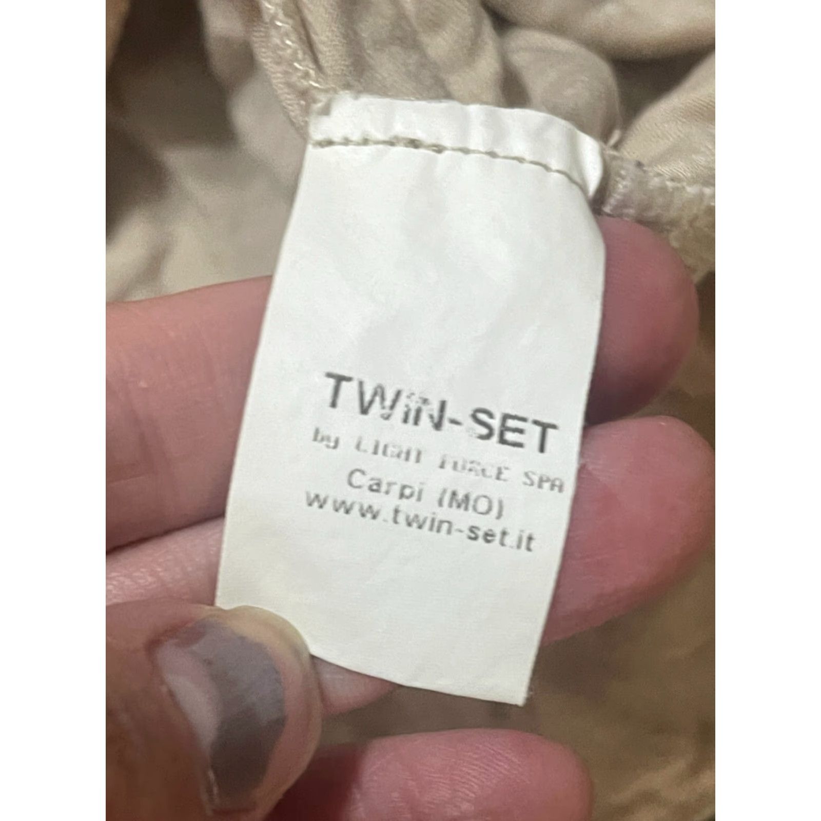 TWINSET TWINSET Dress Women's Small Tan Long Sleeve Made in Italy Size S / US 4 / IT 40 - 6 Thumbnail